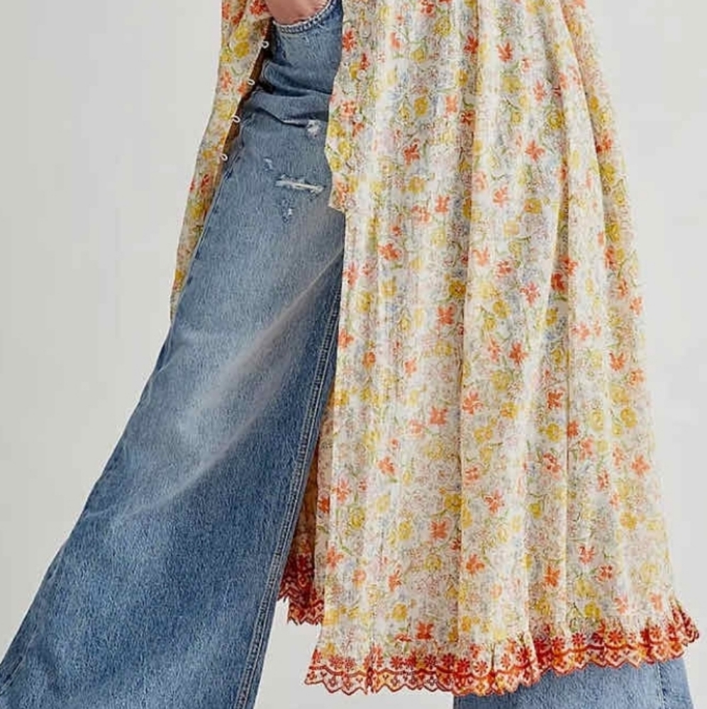 Free People Milania Midi Dress in Confetti Combo - Picture 6 of 11